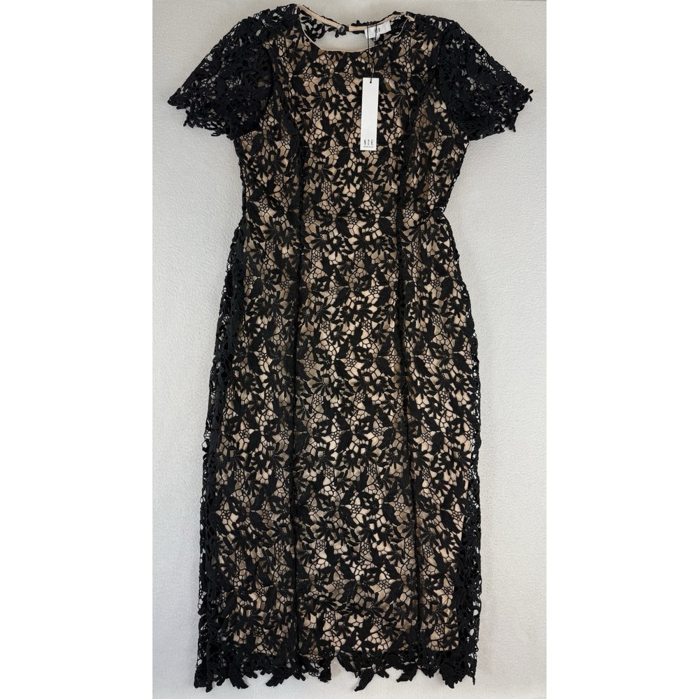 NSR NAPEAN SEA Road‎ Black Lace Dress Women's Size Large NWT